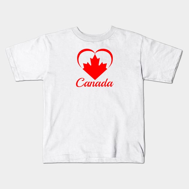 Canada Heart 2018 Red Kids T-Shirt by beerman